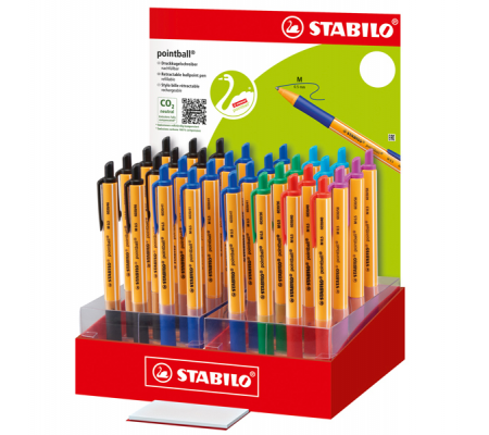 Penna Pointball - colori assortiti - expo 32 pezzi - Stabilo - 6030/32-1 - 4006381516150 - DMwebShop