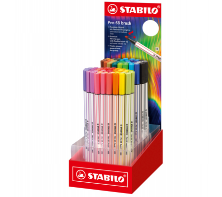 Pennarello 68 Brush Arty - colori assortiti - expo 80 pezzi - Stabilo - 568/80-02 - 4006381578097 - DMwebShop