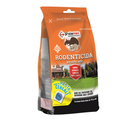 Busta rodenticida - 150 gr - pasta blu - Protemax - PROTE020 - 8005831012675 - DMwebShop