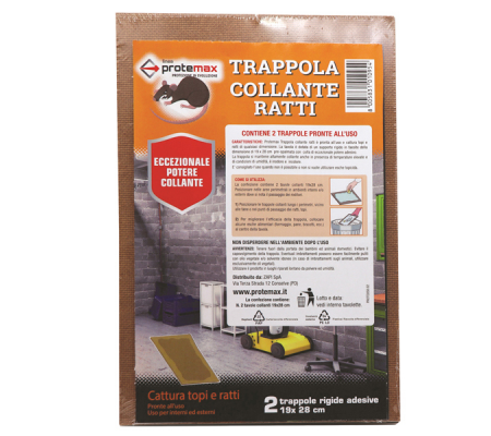 Tavole collanti per ratti - blister 2 pezzi - Protemax - PROTE058 - 8005831010954 - DMwebShop