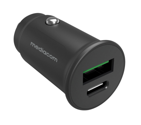 Alimentatore car charger con porte USB/USB Type-CB - Mediacom - MD-A170 - 8028153120941 - DMwebShop