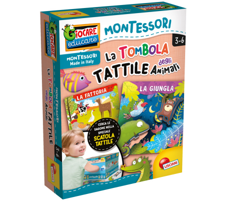 Tombola tattile degli animali Montessori Plus - Lisciani - 72460 - DMwebShop