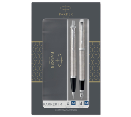 Gift Set DUO IM stainless steel sfera+ stilografica - Parker - 2183058 - 3026981830587 - DMwebShop