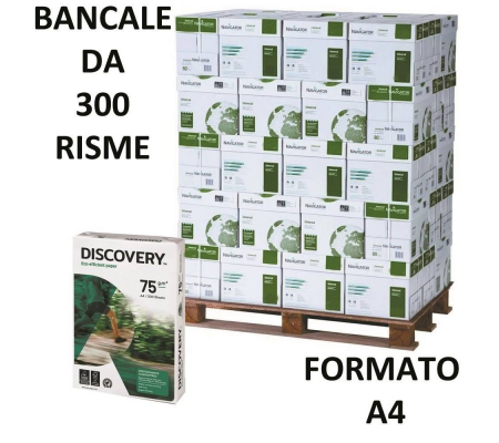 Carta Discovery 75 - A4 - 75 gr - bianca - conf. 500 fogli (bancale da 300 risme) - Discovery75A4 - 5602024083271 - DMwebShop