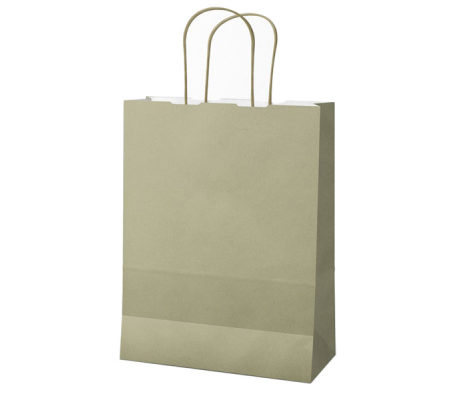 Shopper Twisted carta kraft - 26 x 11 x 34,5 cm - salvia - conf. 25 pezzi - Mainetti Bags - 091339 - 8029307091339 - DMwebShop