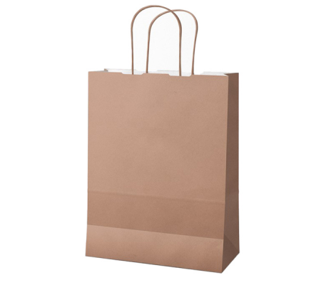 Shopper Twisted carta kraft - 18 x 8 x 24 cm - rosa antico - conf. 25 pezzi - Mainetti Bags - 087981 - 8029307087981 - DMwebShop