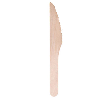 Coltello monouso in legno 16 cm - conf. 100 pezzi - Signor Bio - WCK001BIO100B - 8055715780664 - DMwebShop