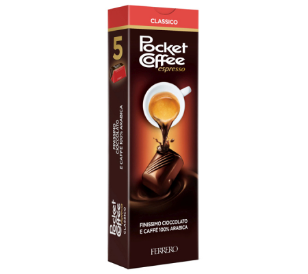 Pocket coffee - gusto cioccolato-caffe' - conf. 5 pezzi - Ferrero - FEPC5 - DMwebShop