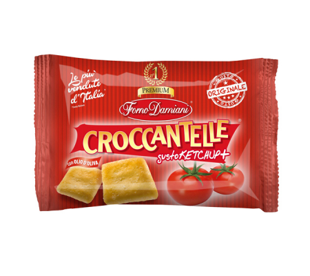 Croccantelle - in sacchetto - 35 gr - gusto ketchup - Forno Damiani - FDCKE - 8011795100327 - DMwebShop