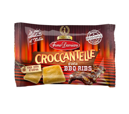 Croccantelle - in sacchetto - 35 gr - gusto bbq ribs - Forno Damiani - FDCBR - 8011795103502 - DMwebShop