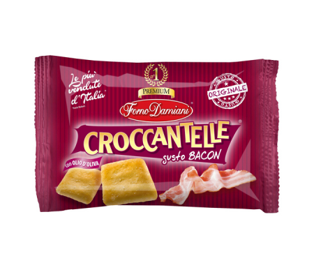 Croccantelle - in sacchetto - 35 gr - gusto bacon - Forno Damiani - FDCBA - 8011795100310 - DMwebShop