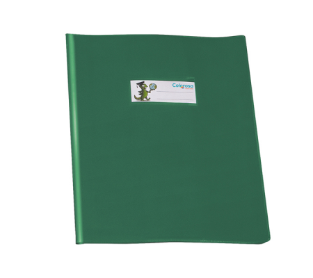 Copriquaderno coprente GreenLine - con alette - A5 - lucido - PVC - verde - conf. 25 pezzi - Colorosa - 34618044 - 8004428044655 - DMwebShop