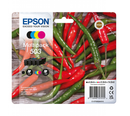 Multipack Cartucce - 503 - BK-C-M-Y - Epson - C13T09Q64010 - 8715946707587 - DMwebShop