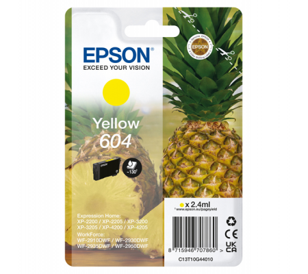 Cartuccia - giallo - 604 - 2,4 ml - Epson - C13T10G44010 - 8715946707860 - DMwebShop