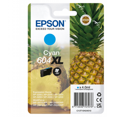 Cartuccia Originale - 604XL Ananas - ciano - 4 ml - Epson - C13T10H24010 - 8715946707976 - DMwebShop