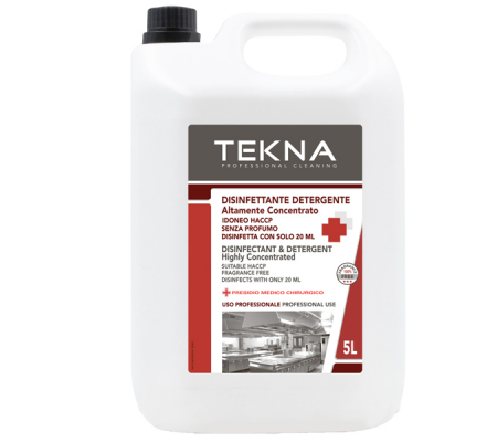 Disinfettante detergente - per superfici - super concentrato - 5 lt - Tekna - k008 - 8009110025899 - DMwebShop