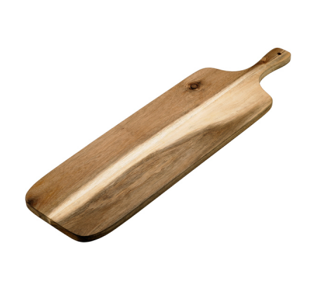 Tagliere con manico - 45 x 18 x 1,6 cm - legno di acacia - Leone S5011