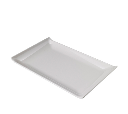 Piatto rettangolare - 23 x 14 x 2,6 cm - melamina - bianco - Leone - T8157 - 8024112005953 - DMwebShop