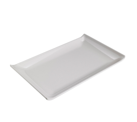 Piatto rettangolare - 28,6 x 18 x 2,8 cm - melamina - bianco - Leone - T8158 - 8024112005960 - DMwebShop