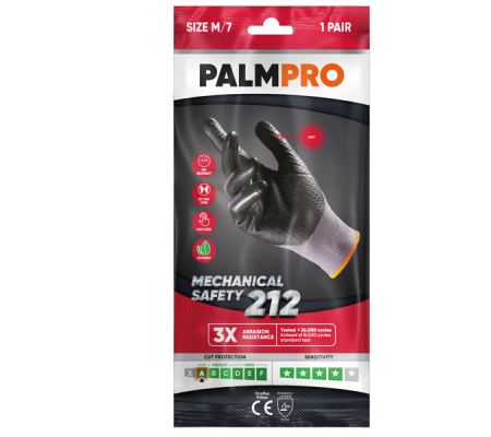 Guanti mechanical Safety Palmpro 212 - taglia XL - grigio-nero - Icoguanti - NNTD-X212/XL(9) - 8005830010825 - DMwebShop