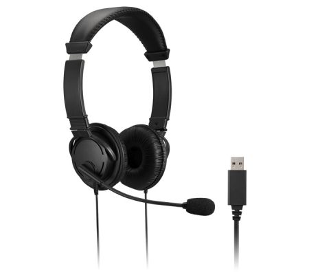 Cuffie stereo - con microfono e controllo del volume - connessione USB-A - Kensington - K33065WW - 085896330653 - DMwebShop