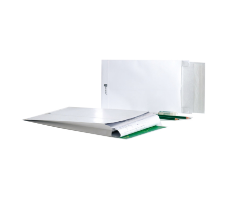 Buste a sacco Securitex - con soffietti - B5 - 17,6 x 25 x 3,8 cm - 130 gr - bianco - conf. 100 pezzi - Bong Packaging - 14221 - 4026283033630 - DMwebShop