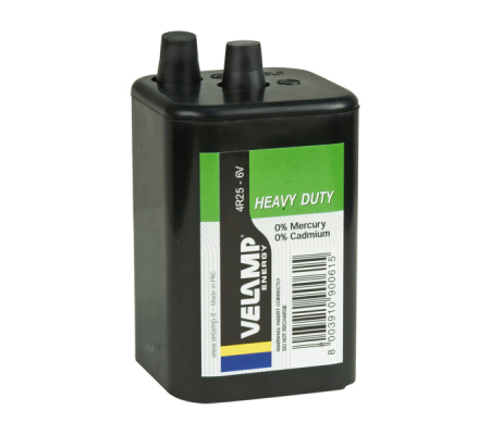 Batteria zinco carbone - per lampeggianti stradali - 6 V - Velamp - 4R25/1B - 8003910900615 - DMwebShop