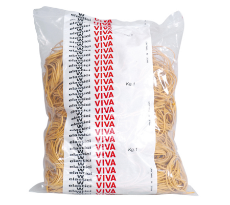 Elastico gomma giallo - Ø 40 mm - sacco da 1 kg - Viva - E040 - 8014035000289 - DMwebShop