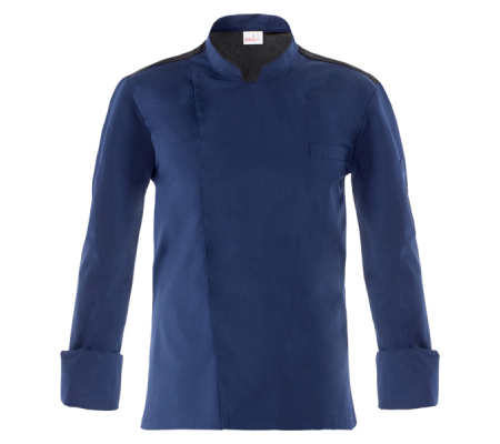 Giacca da cuoco Raul - a manica lunga - taglia L - blu - Giblor's - Q8GX0105-Z48-L - 8058045581550 - DMwebShop