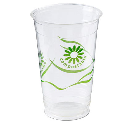 Bicchieri birra in PLA - 400 ml - trasparente - Green - conf. 20 pezzi - Dopla - 07890 - DMwebShop