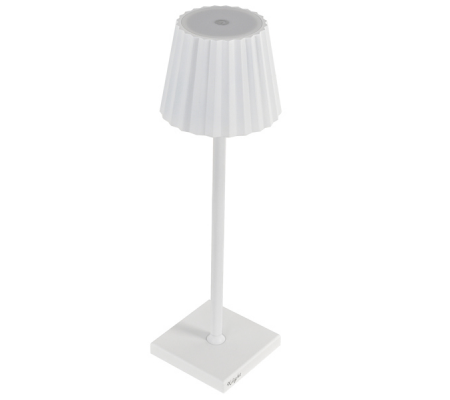 Lampada - da tavolo - a LED - 10 x 10 x 38 cm - alluminio-pmma - bianco - King Collection - L1776619 - 8023755058135 - DMwebShop