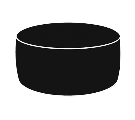 Pouf Ottoman - 23 x 53 cm - nero - King Collection - P1816011 - 8023755053871 - DMwebShop