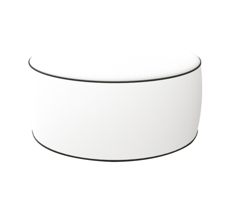 Pouf Ottoman - 23 x 53 cm - bianco - King Collection - P1816012 - 8023755053888 - DMwebShop