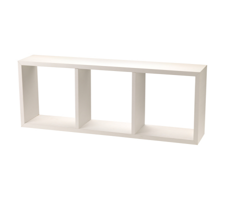 Scaffale Cubo - 3 ripiani MDF - 30 x 15 x 80 cm - bianco - King Collection - M1106052/B - DMwebShop