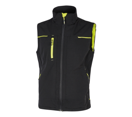 Gilet donna Saturn Lady - taglia M - nero-giallo - U-power - PE263BC-M - DMwebShop