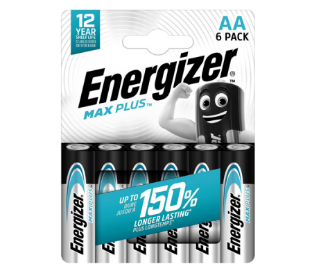 Pile Alcaline AA Max Plus - 1,5 V - blister 6 pezzi - Energizer - E303322500 - DMwebShop