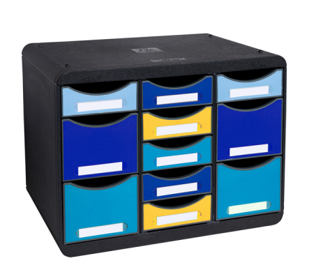 Cassettiera Store-Box Multi Bee Blue - 11 cassetti - nero-multicolore - Exacompta - 3137202D - 9002498313724 - DMwebShop
