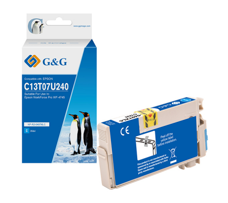 Cartuccia ink - compatibile - per Epson - WorkForce Pro WF-4745 - ciano - GeG - NP-R2-0407XLC - 6941580852389 - DMwebShop