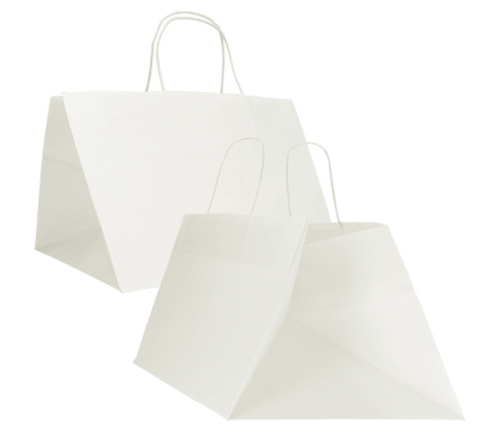 Shopper Surf Maxi - 34 x 34 x 25 cm - carta kraft - bianco - conf. 15 pezzi - Mainetti Bags - 084867 - DMwebShop