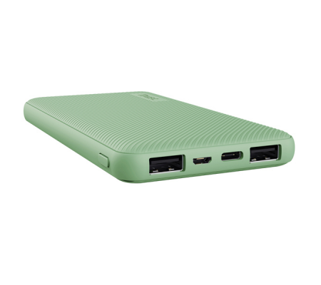 Powerbank Primo - ultrasottile - da 10.000 mAh - verde - Trust - 25029 - 8713439250299 - DMwebShop