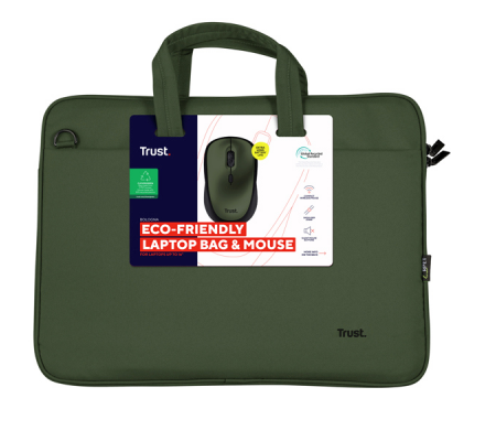 Borsa per laptop Bologna - con mouse - 16 ' - verde - Trust - 24989 - 8713439249897 - DMwebShop