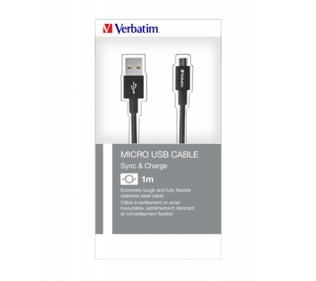 Cavo Micro B Usb Cable Sync Charge 100 cm - Nero - Verbatim - 48863 - 023942488637 - DMwebShop