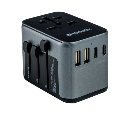 Adattatore da viaggio UTA-03 PD30W - QC - 2xUSB - 2xType-C - Verbatim - 49545 - 023942495451 - DMwebShop