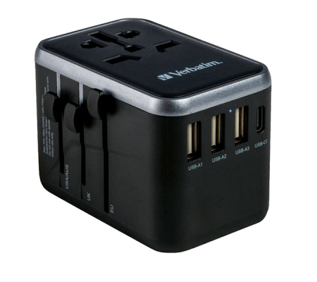 Adattatore da viaggio UTA-04 PD61W - QC - 3xUSB - 2xType-C - Verbatim - 49546 - 023942495468 - DMwebShop