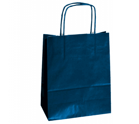 Shopper in carta maniglie cordino - 36 x 12 x 41 cm - blu - conf. 25 sacchetti - Mainetti Bags - 073977 - 8029307073977 - DMwebShop