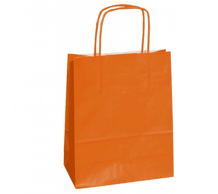 Shopper in carta maniglie cordino - 36 x 12 x 41 cm - arancio - conf. 25 sacchetti - Mainetti Bags - 073908 - 8029307073908 - DMwebShop