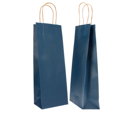 Portabottiglie in carta maniglie cordino - 14 x 9 x 38 cm - bul - conf. 20 sacchetti - Mainetti Bags - 072246 - 8029307072246 - DMwebShop