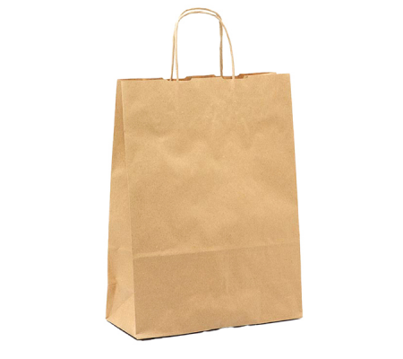 Shopper in carta maniglie cordino - 45 x 15 x 50 cm - avana - conf. 25 sacchetti - Mainetti Bags - 067099 - 8029307067099 - DMwebShop