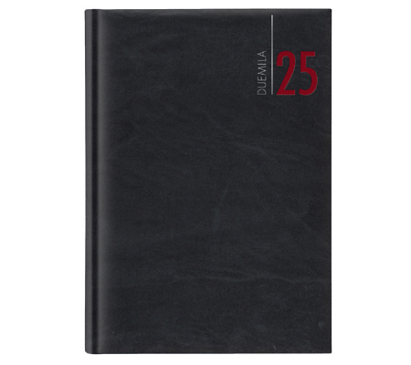 Agenda giornaliera 2025 - copertina in carta imbottita - 17 x 24 cm - nero - No Brand - 9111XMT14 - 8008842571995 - DMwebShop