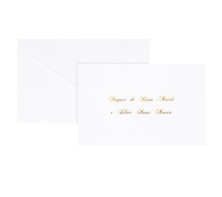 Biglietto natale con busta - 9 x 14 cm - stampa oro - bianco - Rex Sadoch - 2101 - 8004999021017 - DMwebShop